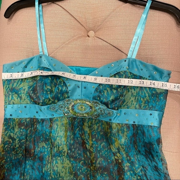 Laundry by Shellli Segal cocktail Silk dress Sz 6 - Picture 10 of 13